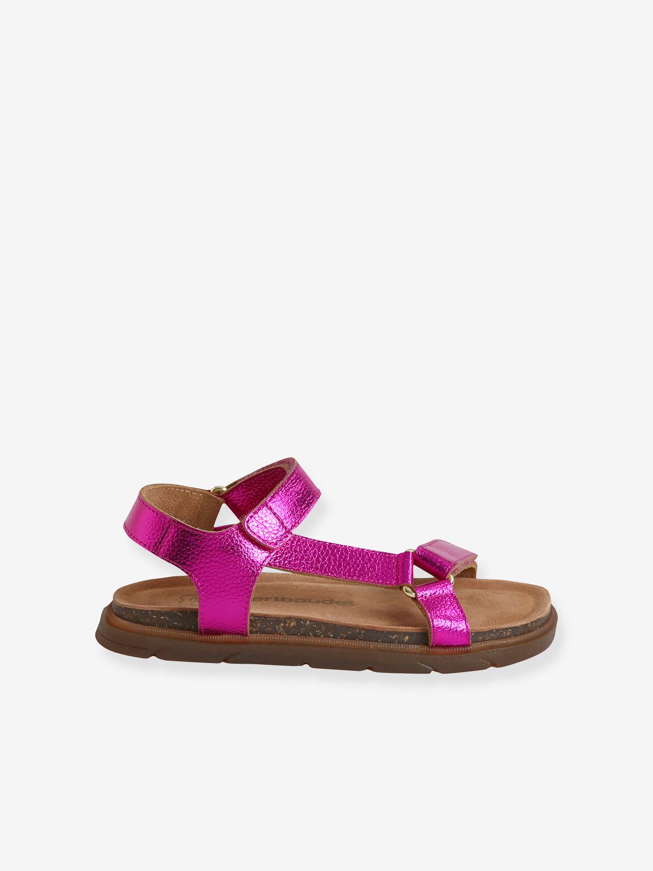 Vertbaudet Mädchen Klett-Sandalen - dunkelrosa