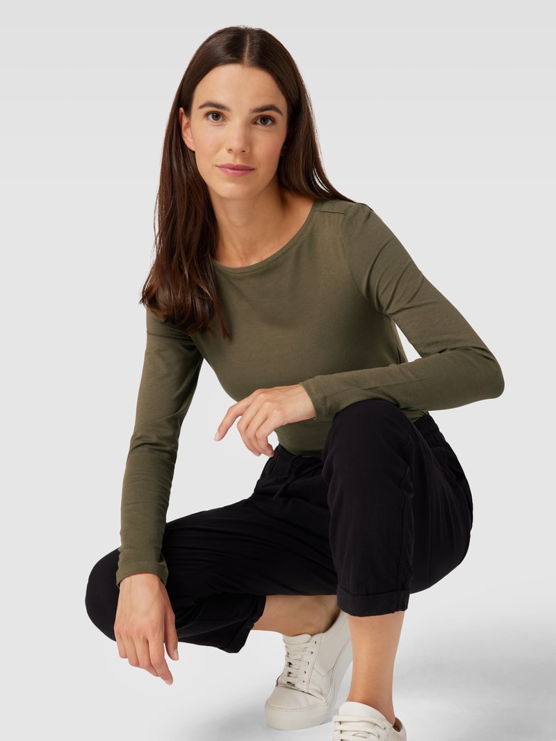 Longsleeve mit U-Boot-Ausschnitt in schilf