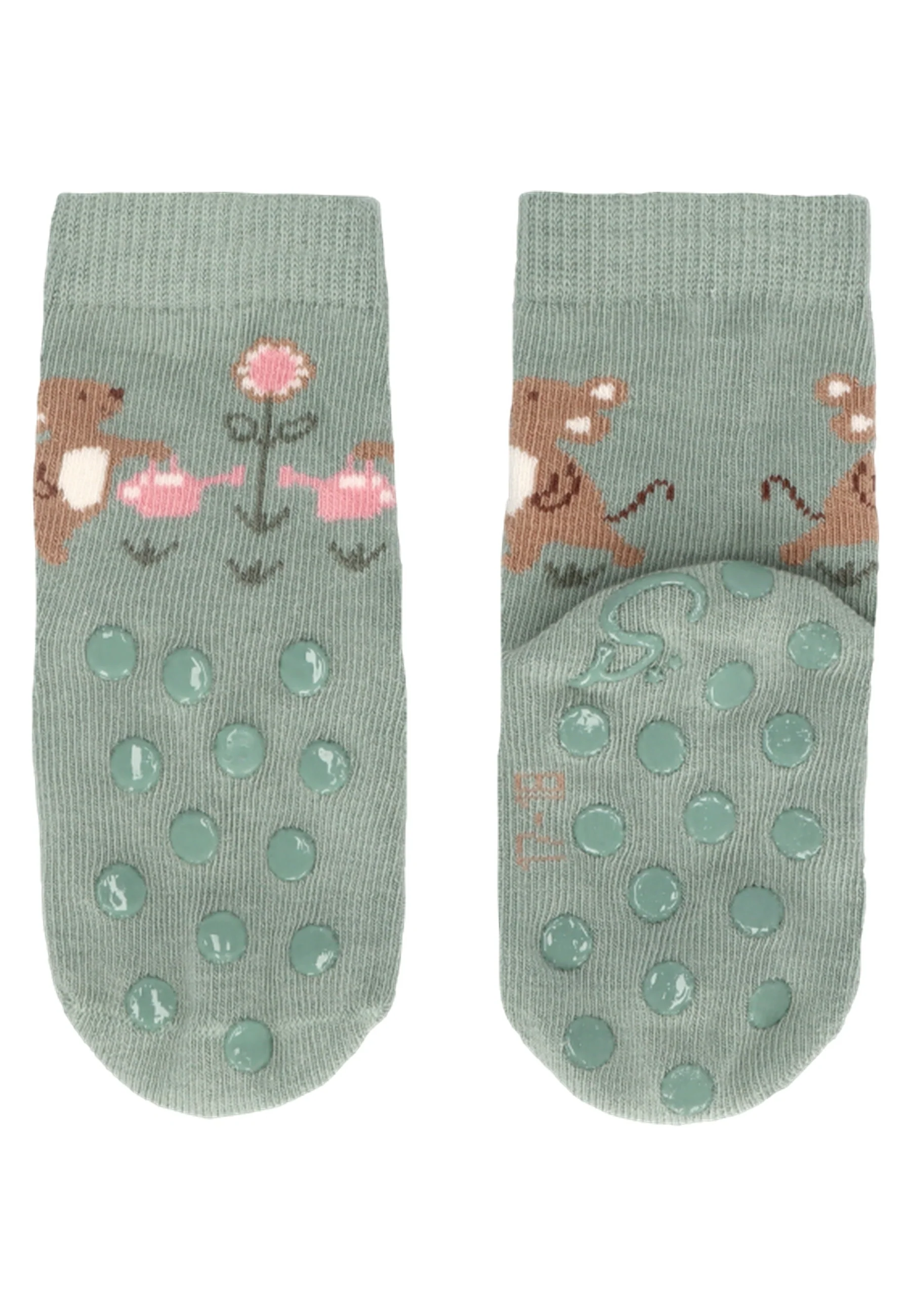 ABS Krabbelsocken im 2er Pack mit Motiv Maus