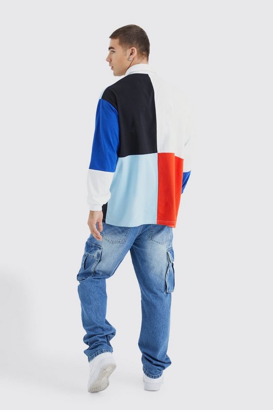 Oversize Rugby Colorblock Poloshirt