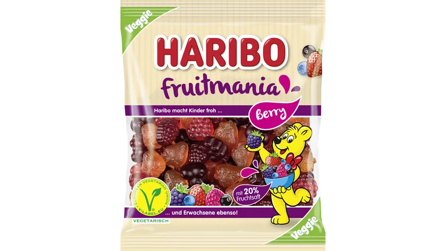 Haribo Fruchtgummi Fruitmania Berry Veggie 160 g