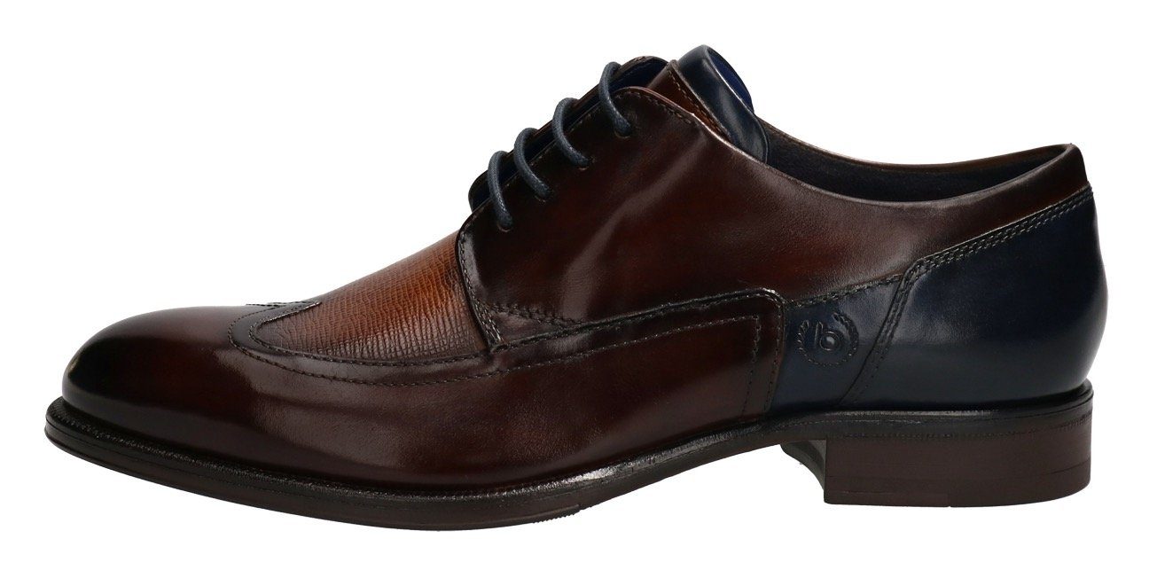 bugatti Schnürschuh mit Ziernähten