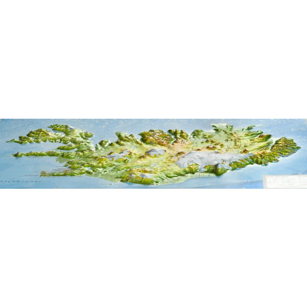 Relief Island klein 1:500.000 - Karte