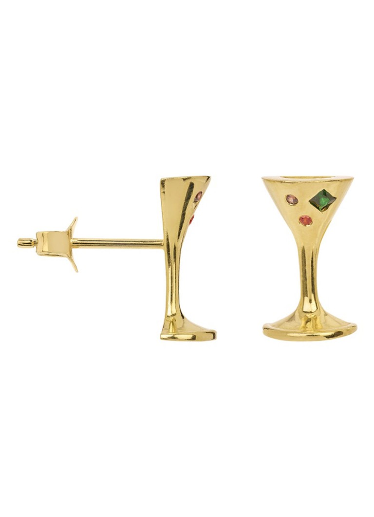 Anna + Nina Goblet single earring gilt