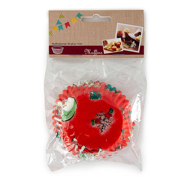 Cuisine Muffinsform 50-pk Med julemotiv