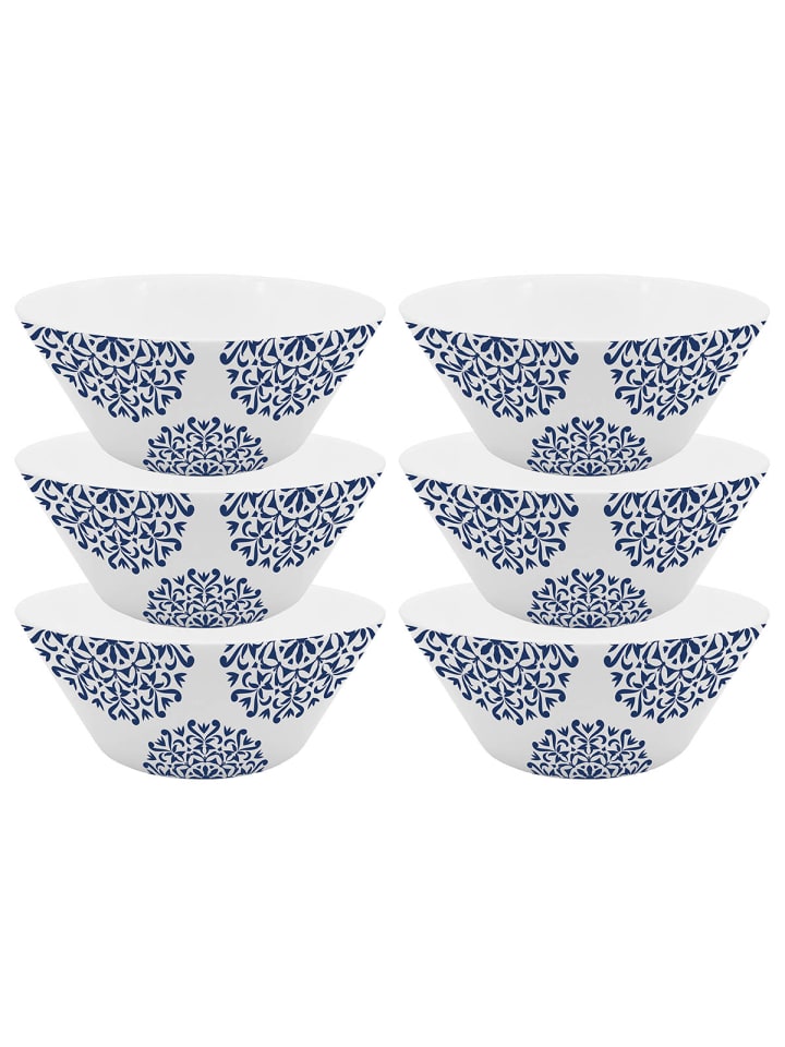 Geda Labels Müslischale 6er Set Classic Blue Ornament in Blau - 400 ml günstig kaufen onesize