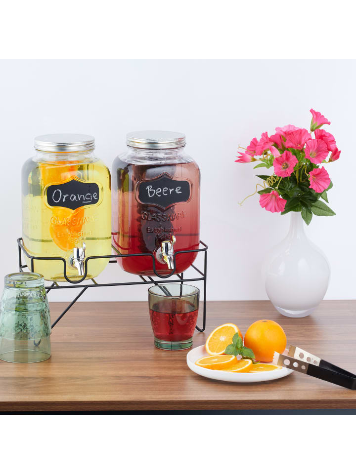 relaxdays Getränkespender in Transparent günstig kaufen onesize