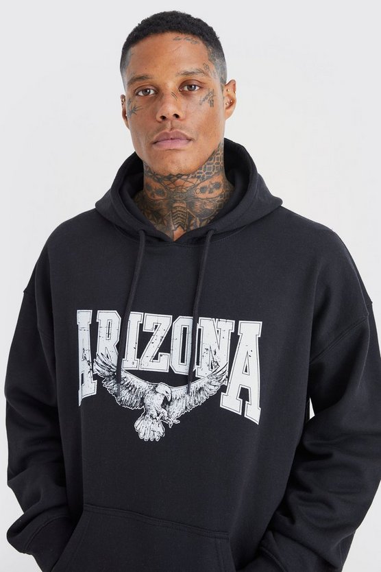Oversize Hoodie mit Arizona Adler-Print