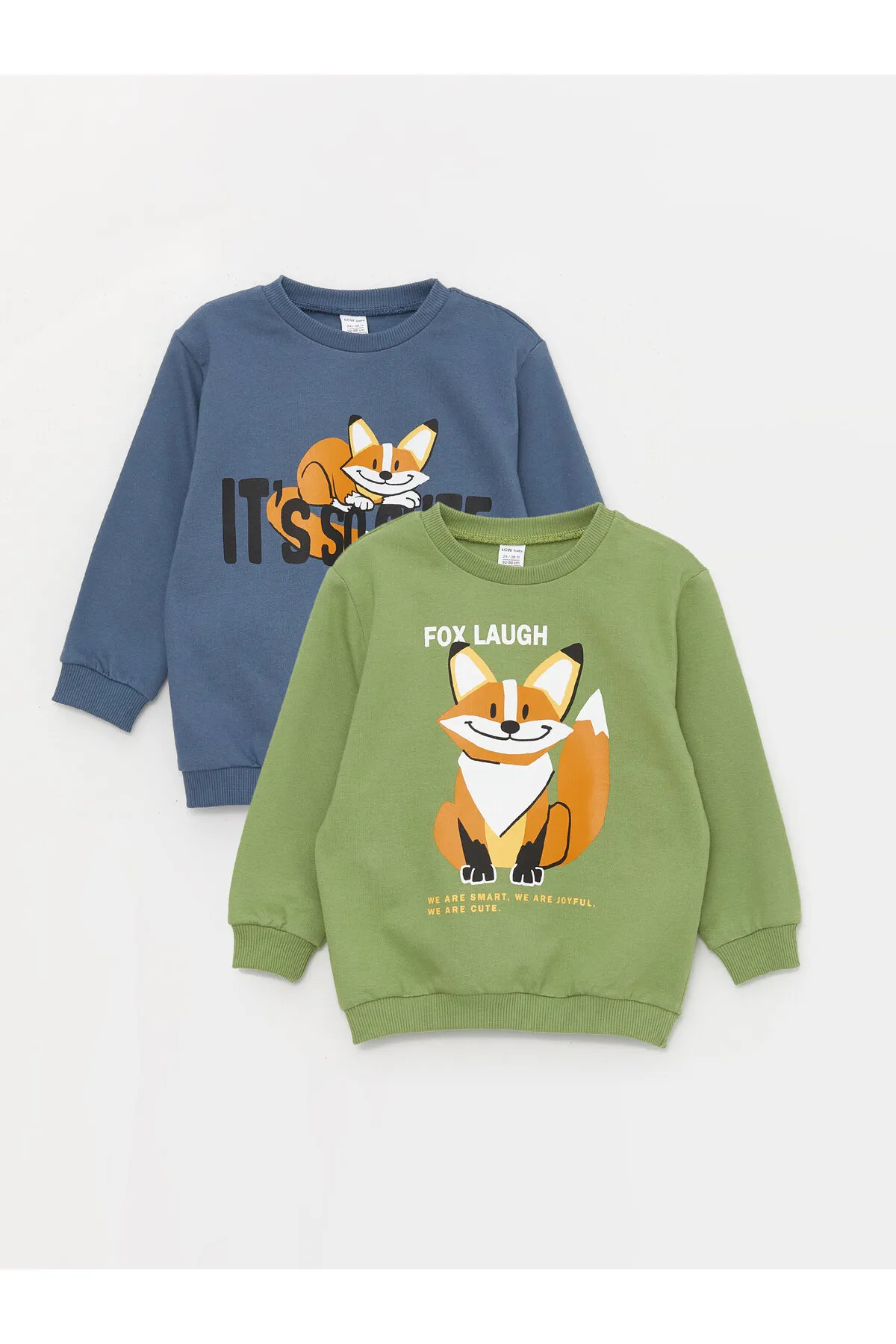 LC Waikiki  Langarm-Sweatshirt mit Rundhalsausschnitt für Babys und Jungen, 2er-Pack