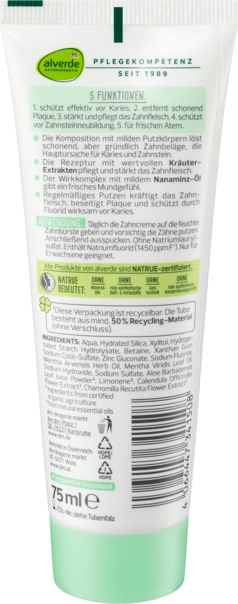 Zahnpasta 5in1 Nanaminze, 75 ml