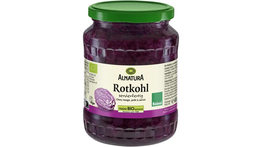 Alnatura Bioland-Rotkohl, Glas 650 g