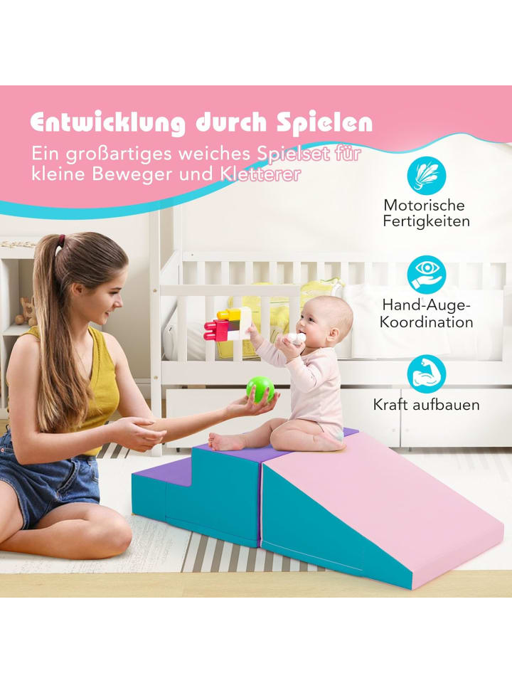COSTWAY 2 TLG. Schaumstoffbausteine Kinder in Lila günstig kaufen onesize