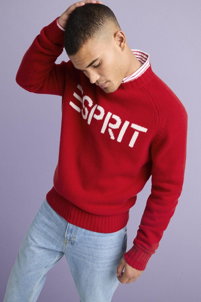 Logo-Pullover aus Wolle und Kaschmir