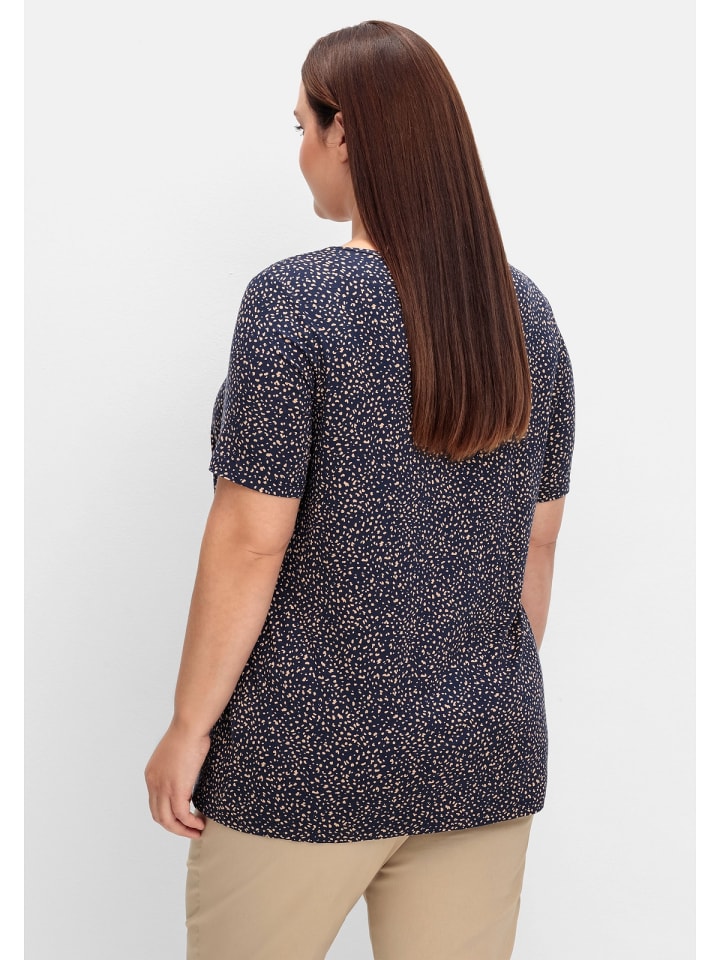 sheego Shirt in marine gemustert günstig kaufen