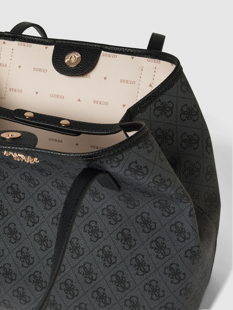 Tote Bag mit Allover-Logo Modell 'VIKKY' in graphit