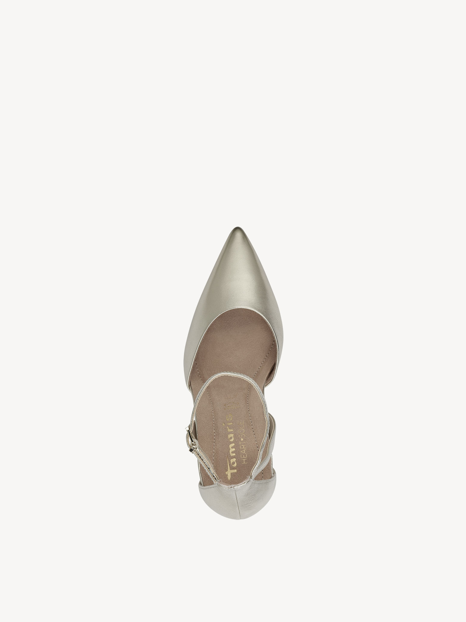 Escarpin en cuir - métallique