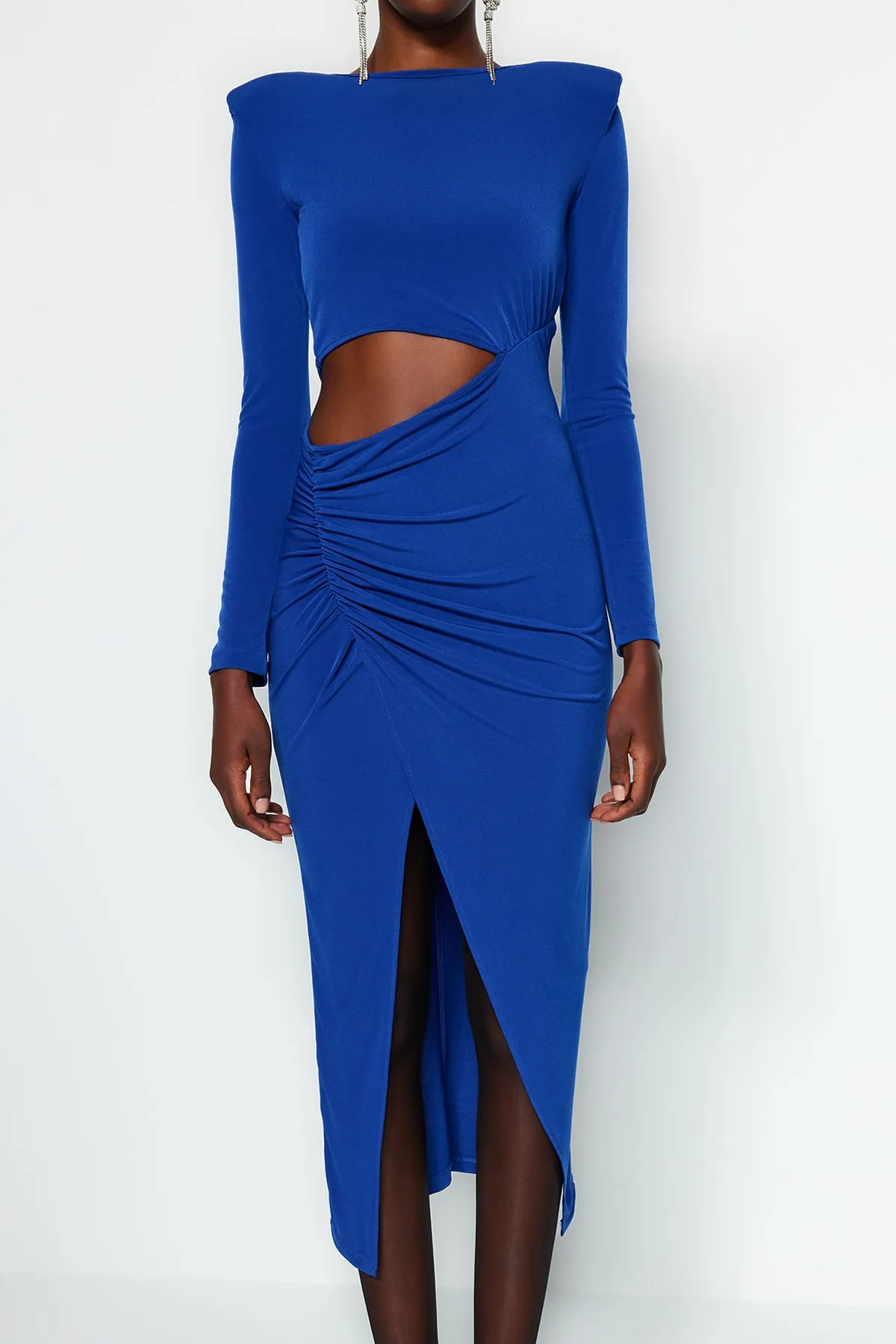 Trendyol Collection  Saks Cut-Out Detailliertes Gestricktes Abendkleid TPRAW23EL00272