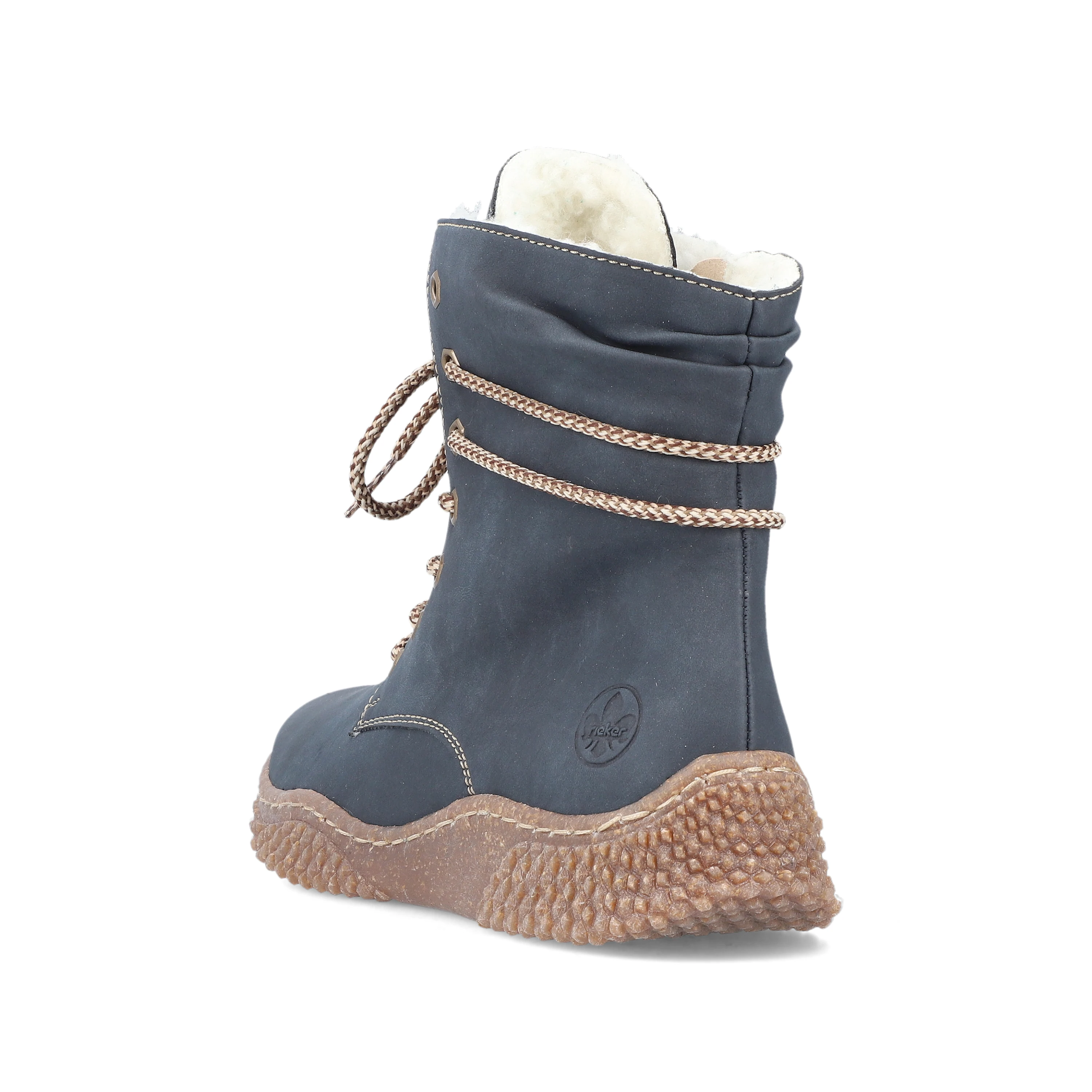 Rieker Damen Schnürstiefel royalblau