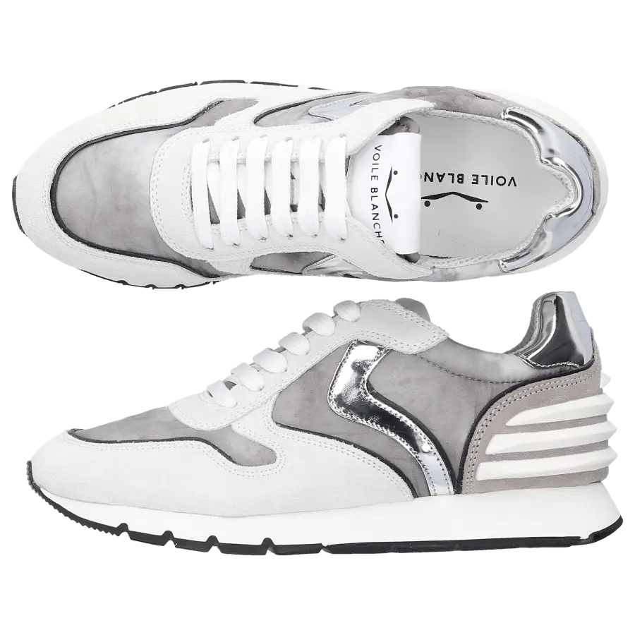 VOILE BLANCHE - Sneaker low JULIA POWER Veloursleder - weiß