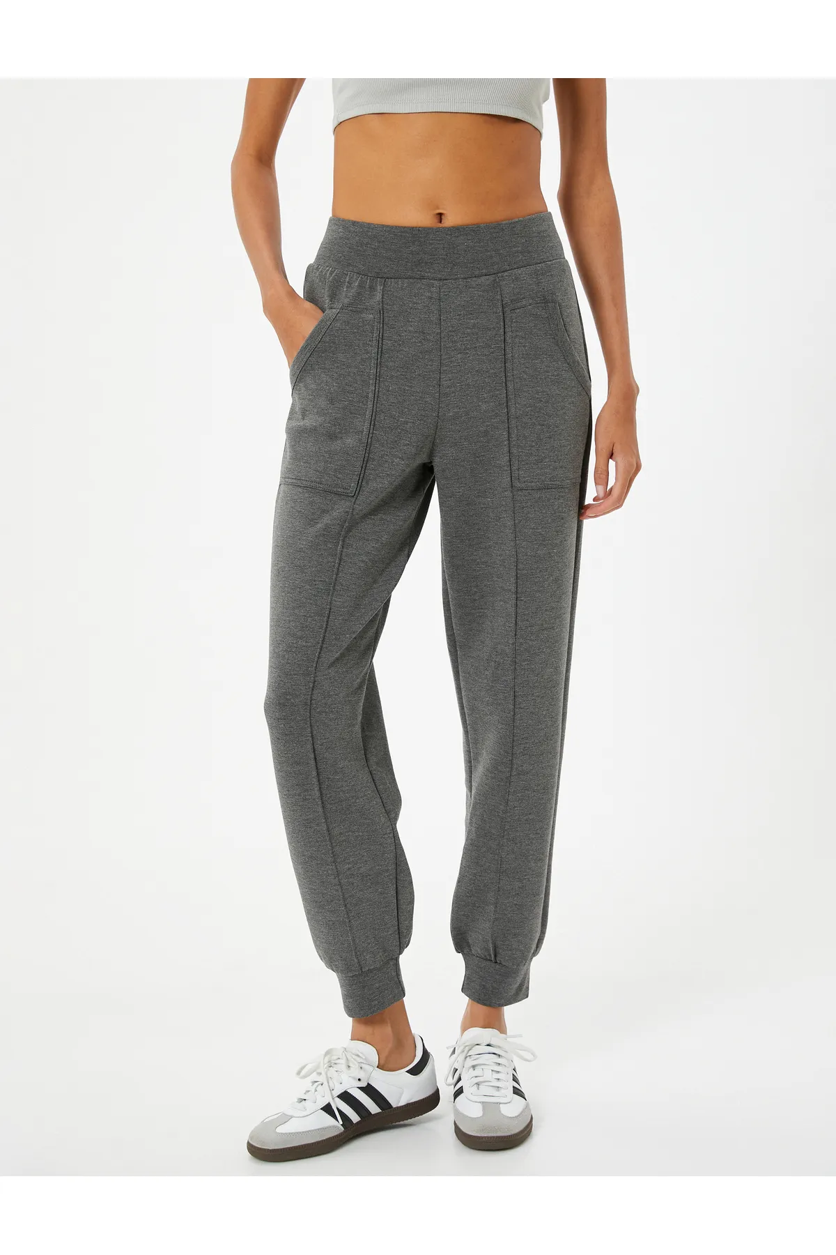 Koton  Jogger-Jogginghose mit elastischem Bund, Nahtdetails und Taschen