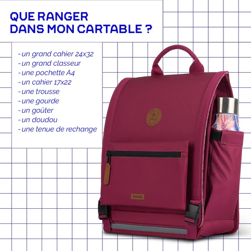 Discover Large Matera Burgundy Schoolbag