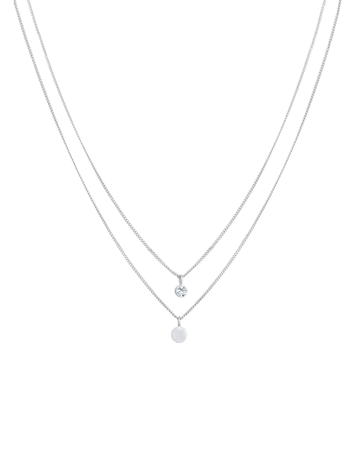 Elli Halskette 925 Sterling Silber Plättchen in Silber günstig kaufen