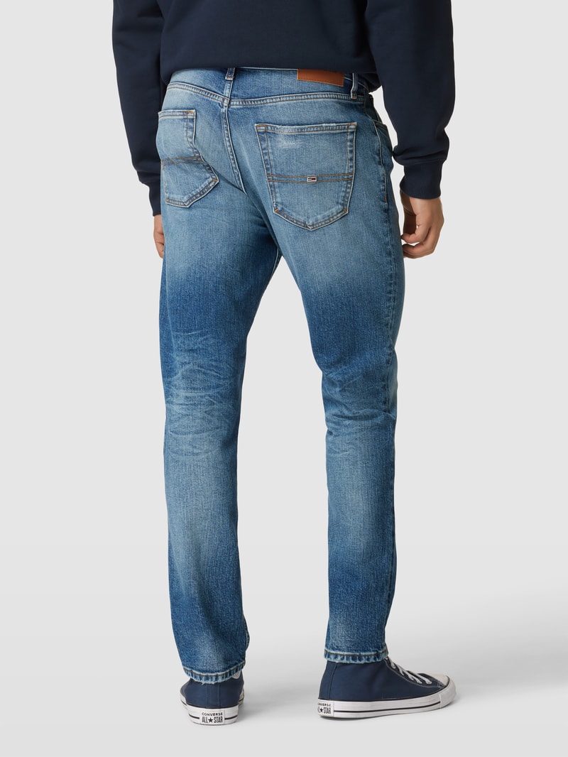 Slim Fit Jeans im Used-Look Modell 'AUSTIN' in jeans