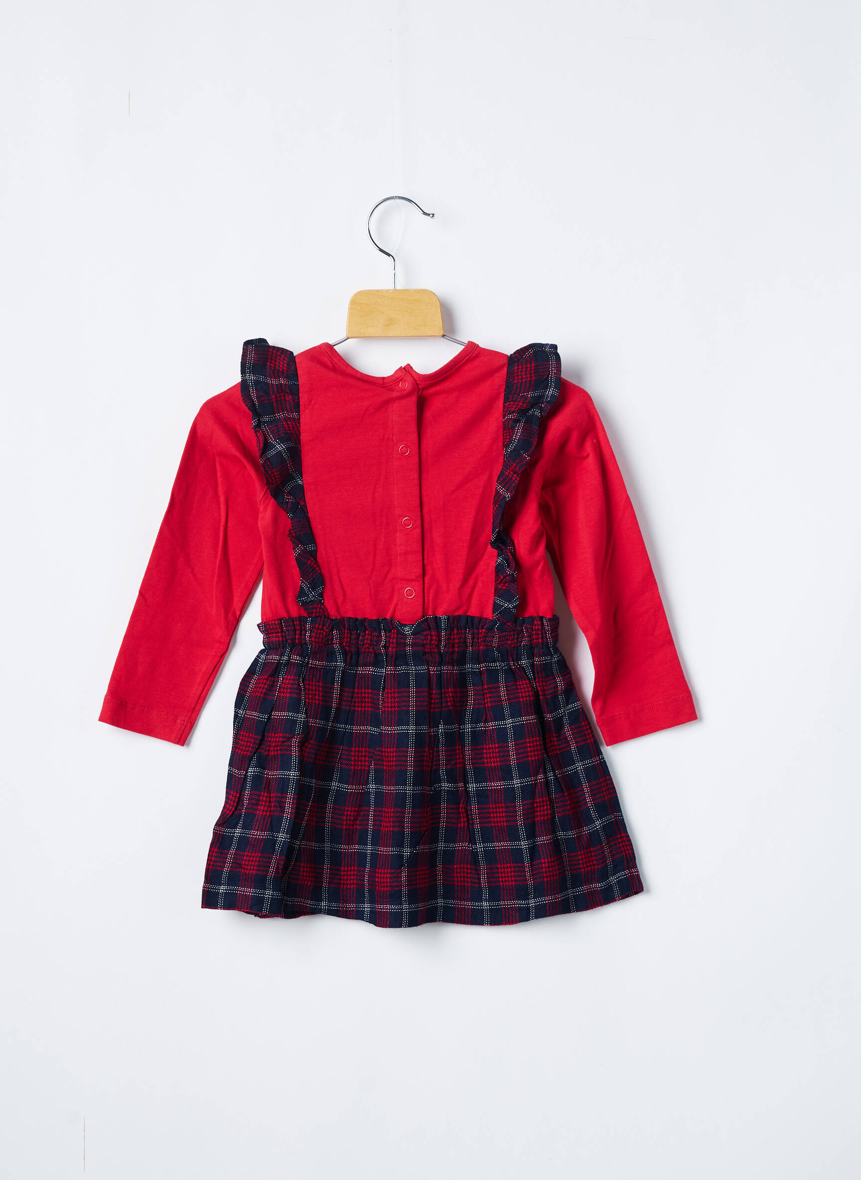 3 Pommes Tuniquemanchelongue Fille couleur rouge