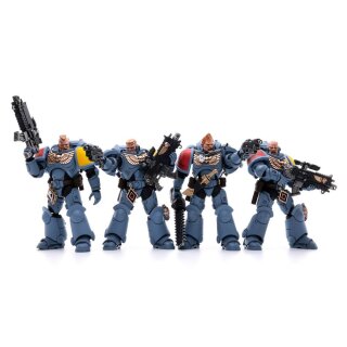 Warhammer 40k Actionfiguren 4er-Pack 1/18 Space Wolves Battle Hunters 12 cm