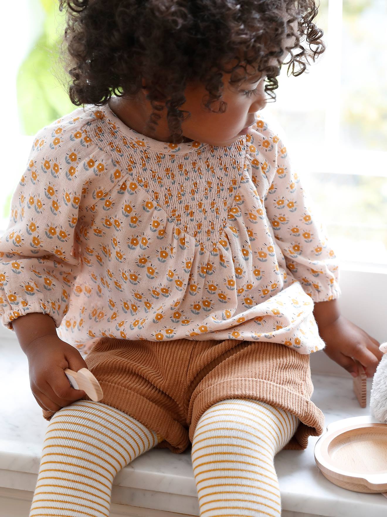 Vertbaudet Mädchen Baby Cord-Shorts - marine