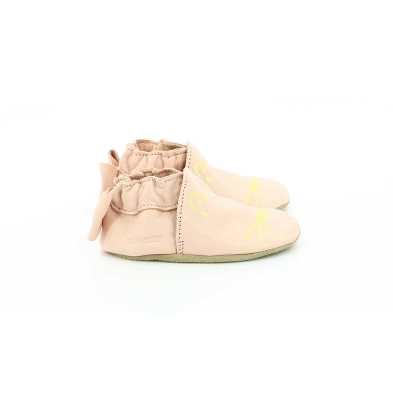 Chaussons cuir tannage vegetal Goldy Cat