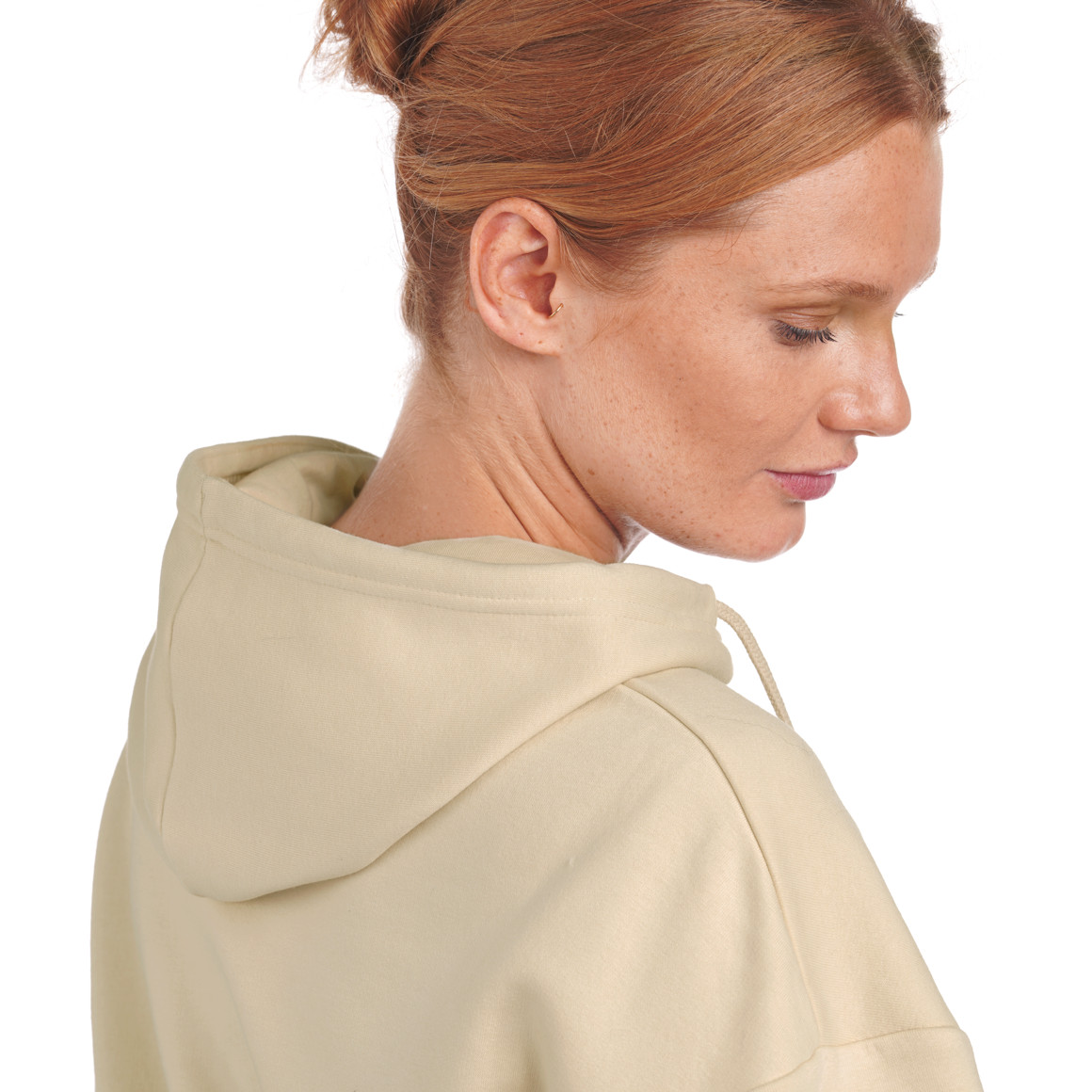 Damen Hoodie mit gummierten Schriftzug