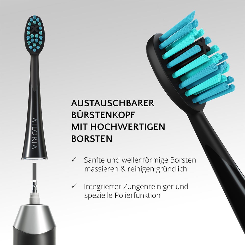 Ailoria Shine Bright Schallzahnbürste Schwarz