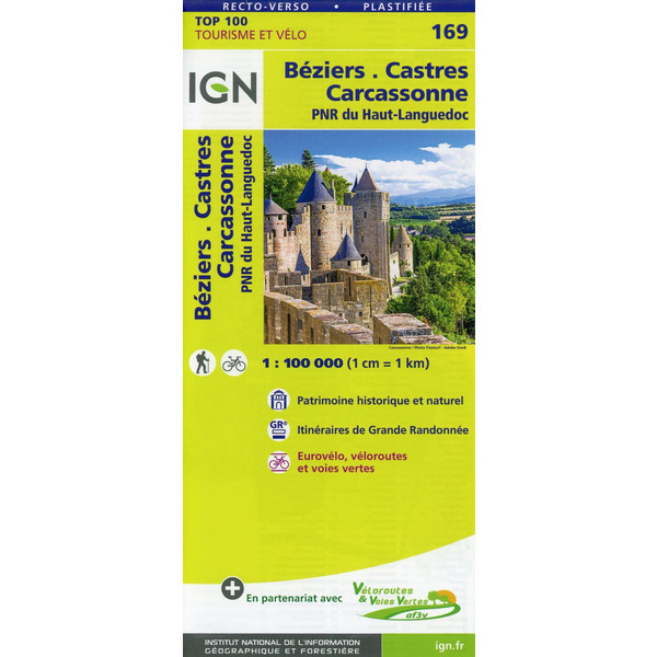 Béziers.Castres.Carcassonne 1:100 000 - Wanderkarte