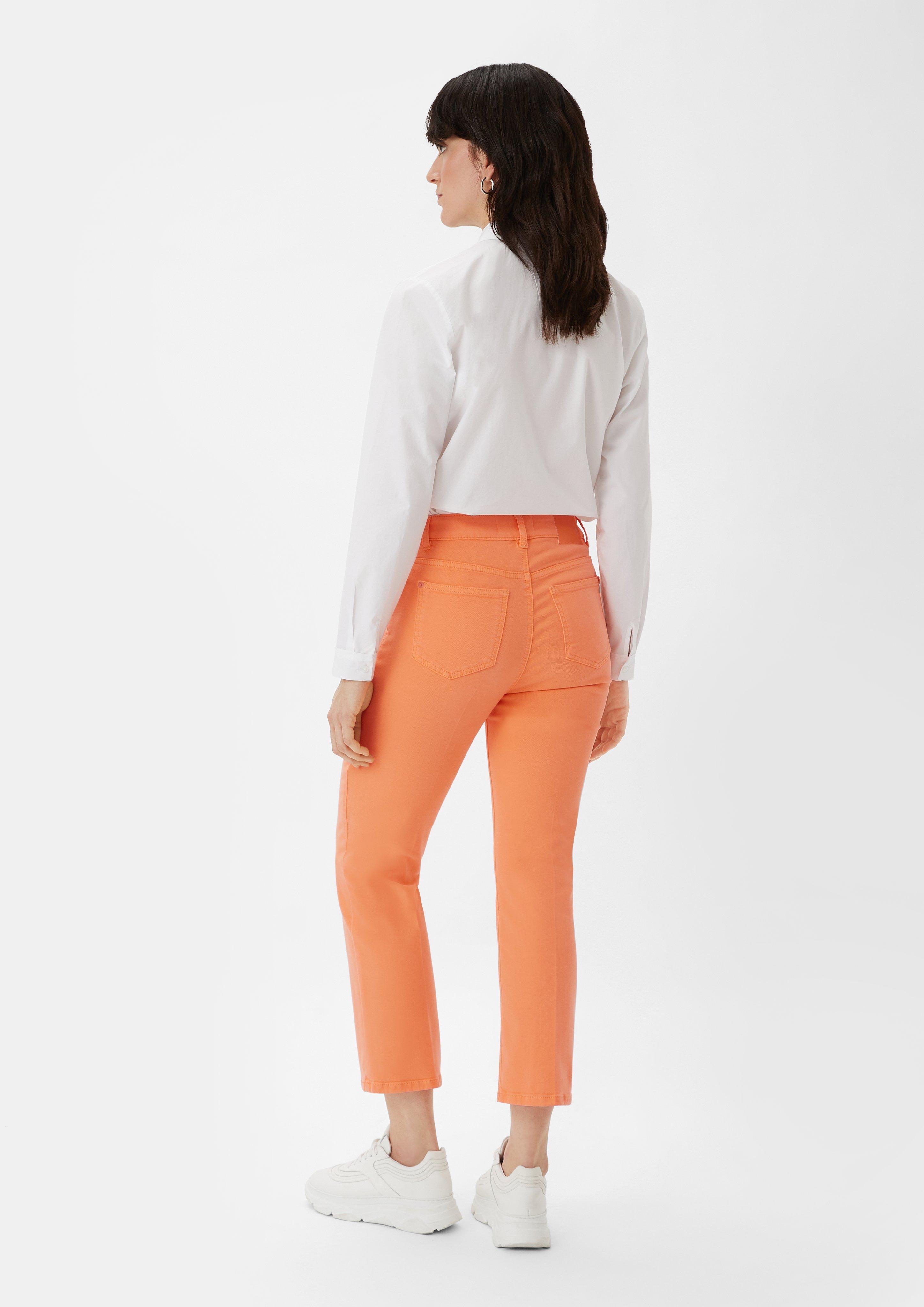 Regular: Twill-Hose mit Flared leg - orange