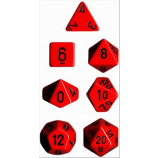Red-Black 7-Würfel Set (Undurchsichtig)