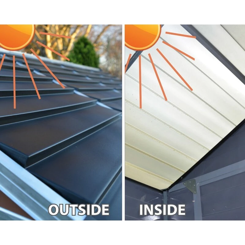 Skylight 6' wide x 3.5' deep plastic storage shed