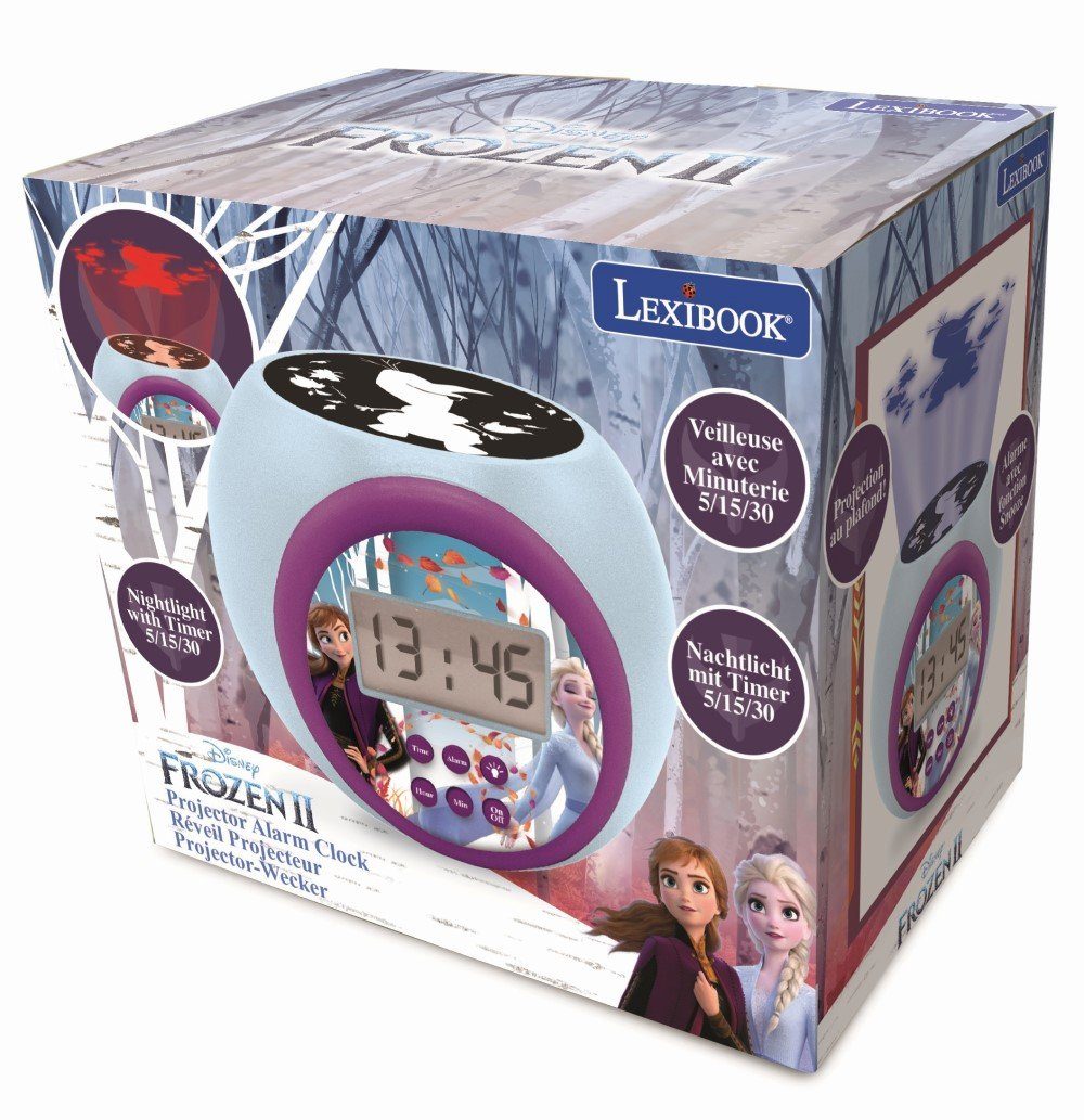 Lexibook® Kinderwecker  Frozen Projektions Wecker LED Farbwechsel Timerfunktion Elsa