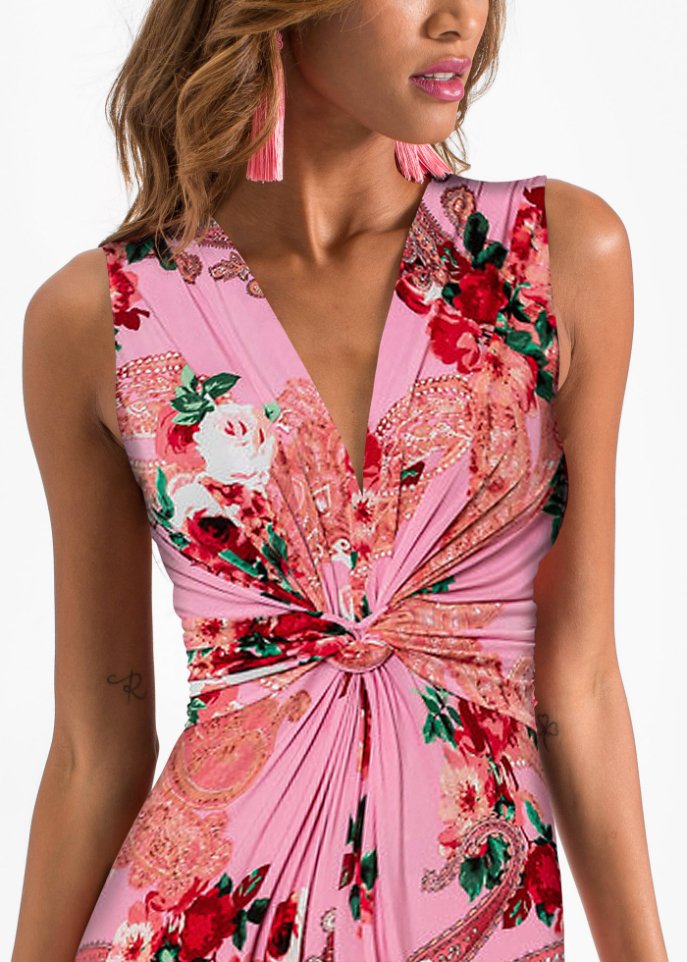 Maxikleid mit Wickeldetail