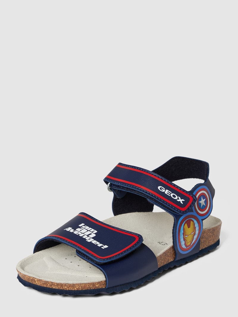 Sandalen mit Klettverschlüssen Modell 'GHITA' in marineblau
