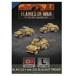Sd Kfz 221 and 222 SS Scout Troop (x3 Plastic)