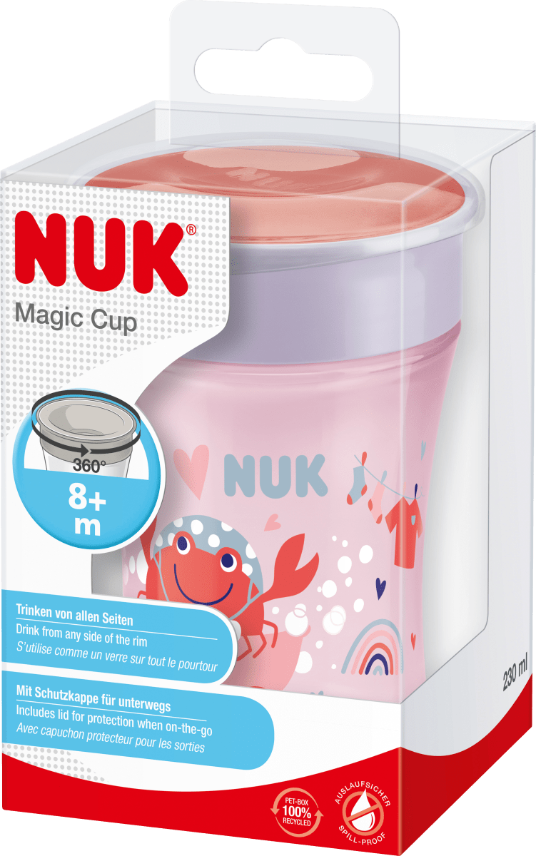 Trinklernbecher Evolution Magic Cup rot/lila, 230 ml, 1 St