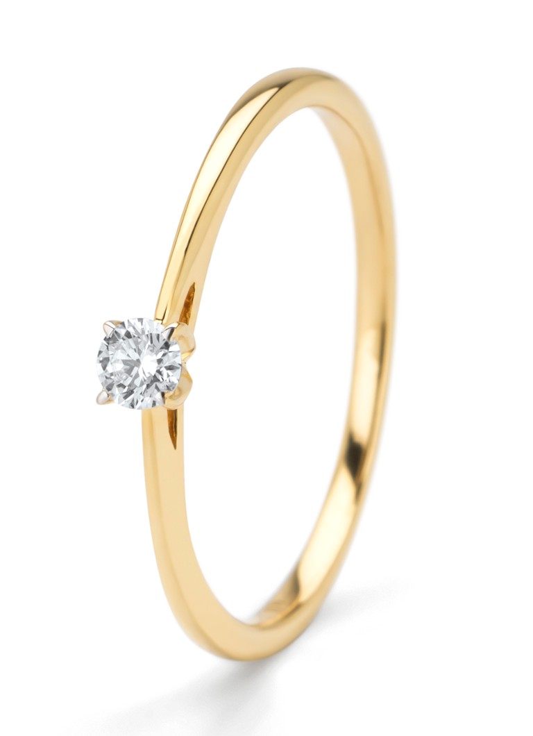 Anello in oro Diamond Point, diamante da 0,10 ct, Starlight