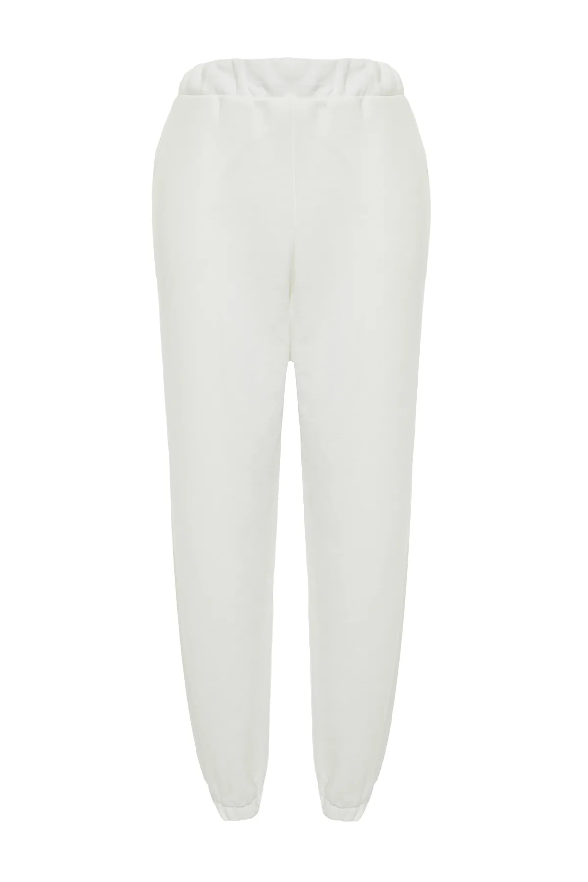 Trendyol Collection  Ecrufarbene, dicke Jogginghose aus Ballon-Jogginghose aus Strick TWOAW24EA00030