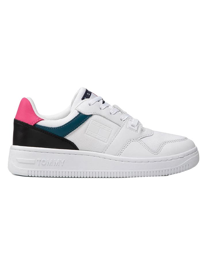 Tommy Hilfiger Shoes Leder-Sneakers in Weiß günstig kaufen