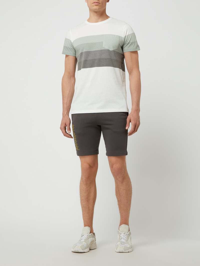 Sweatshorts mit Logo Modell 'Nallar' in anthrazit