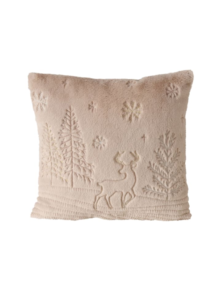 Boltze Plüschkissen in beige günstig kaufen onesize