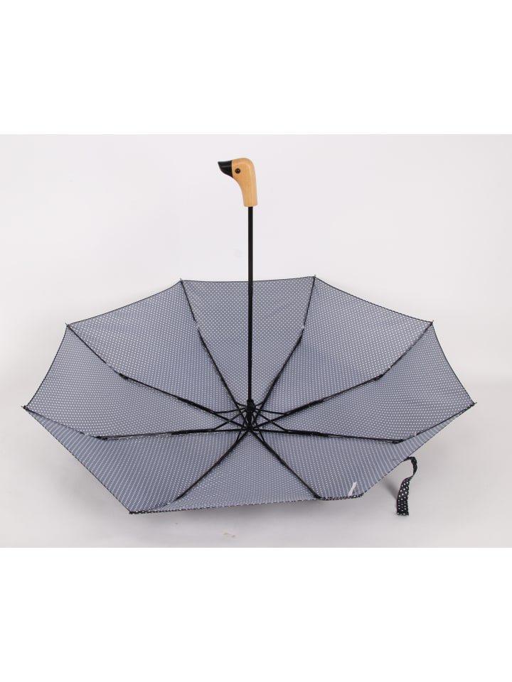 COFI 1453 Teleskop Taschenschirm mit Schutzhülle gepunktet Fiberglasstange in Schwarz günstig kaufen onesize