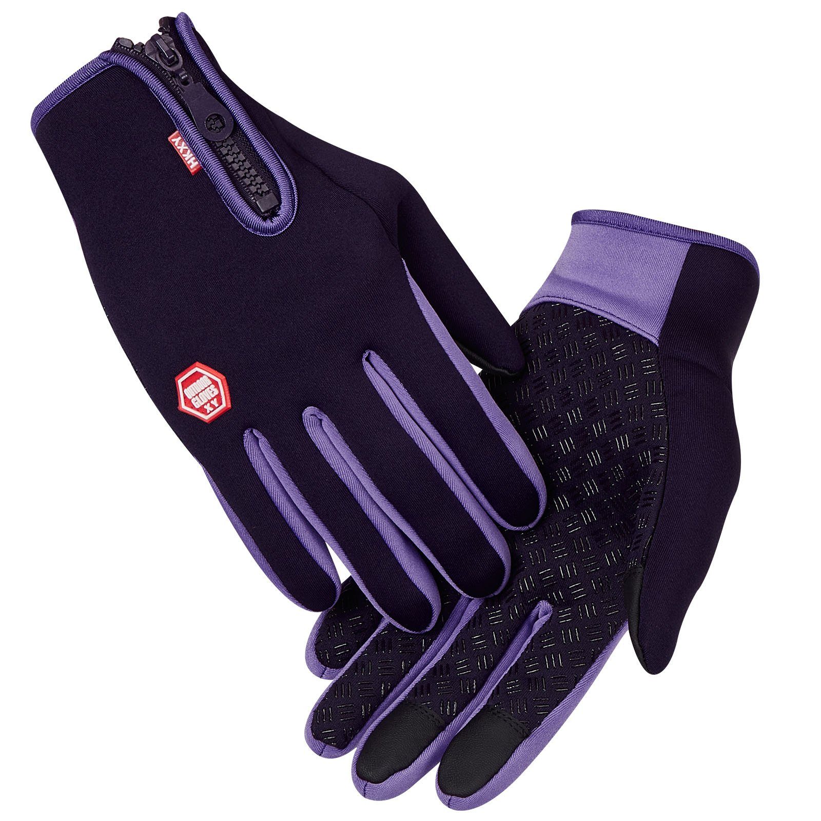 Sunicol Fleecehandschuhe Herren Damen Winter Outdoor Thermo Warm Touchscreen Handschuhe (1 Paar Touchscreen Handschuhe) rutschfestem Design
