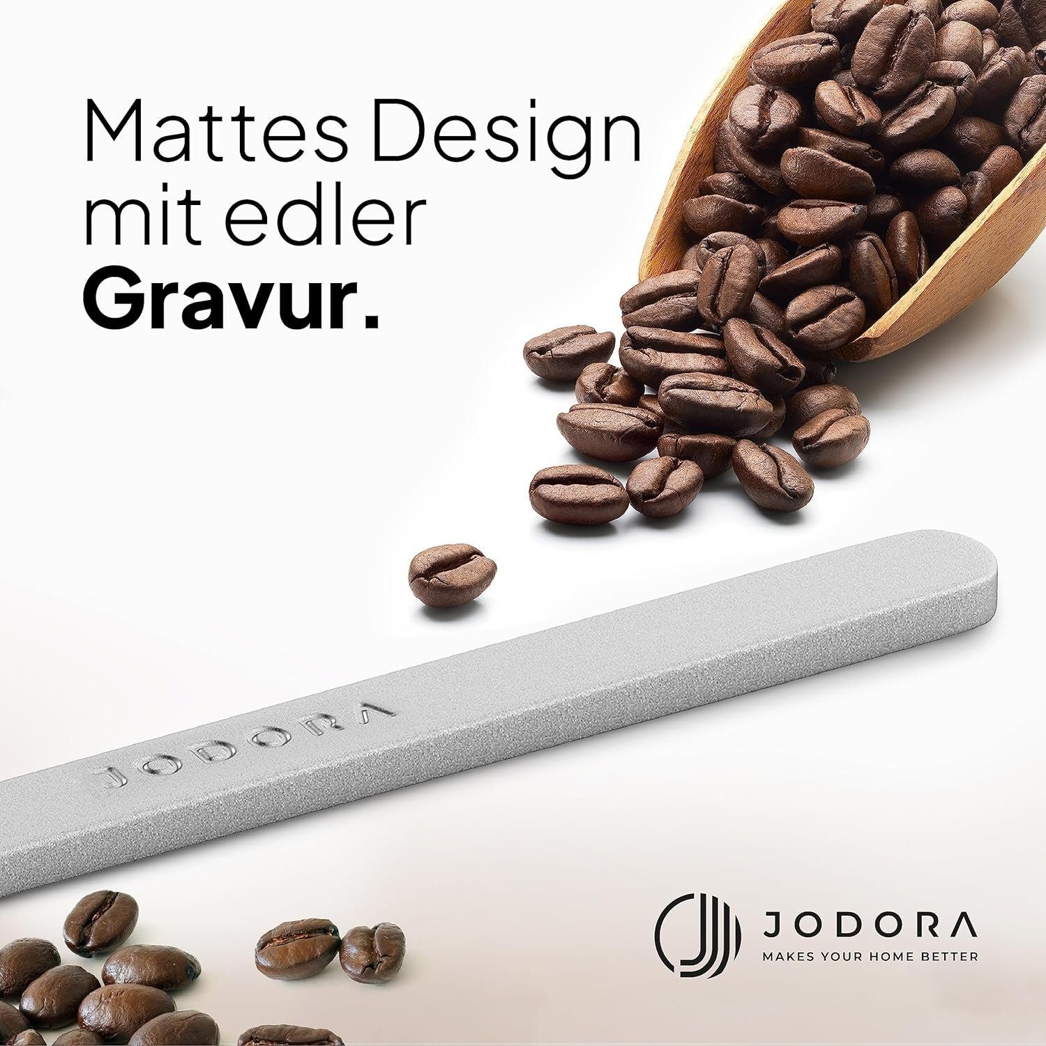 JODORA Latte-Macchiato-Löffel JODORA Design Latte Macchiato Löffel 19cm, Rostfrei, stabil, spülmaschinenfest